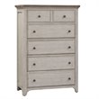 Pemberly Row Modern Farmhouse Reimagined White 5 Drawer Chest