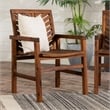 Pemberly Row Outdoor Wood Patio Chairs - Set of 2 - Dark Brown