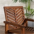 Pemberly Row Outdoor Wood Patio Chairs - Set of 2 - Dark Brown