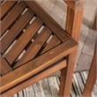 Pemberly Row Outdoor Wood Patio Chairs - Set of 2 - Dark Brown