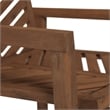 Pemberly Row Outdoor Wood Patio Chairs - Set of 2 - Dark Brown