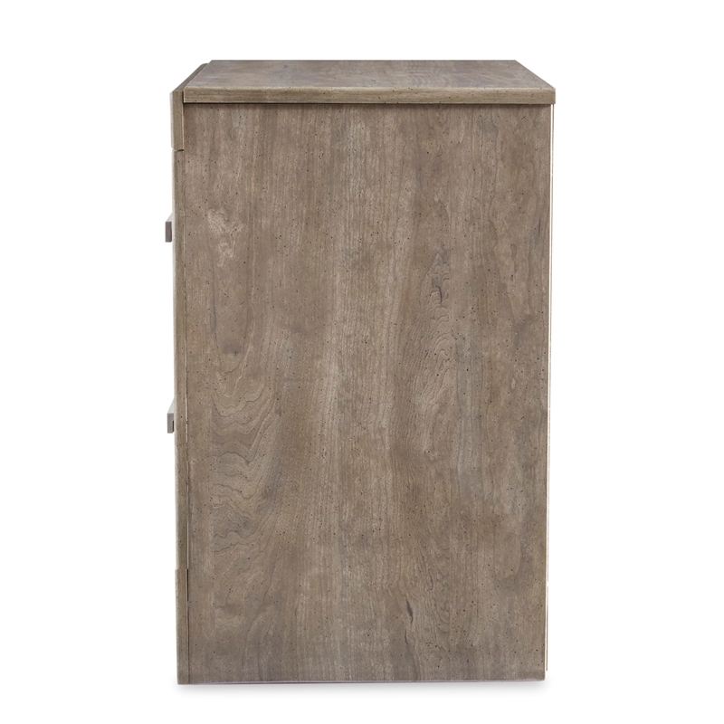 Pemberly Row Modern Engineered Wood 2-Drawer Night Stand-Gray