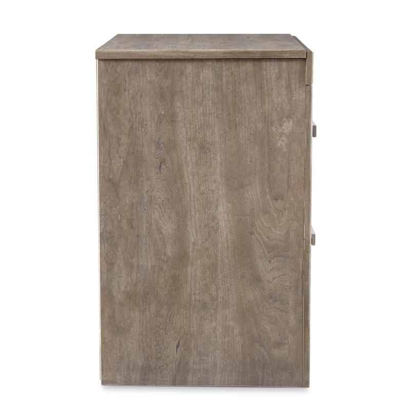 Pemberly Row Modern Engineered Wood 2-Drawer Night Stand-Gray