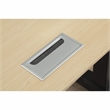 Pemberly Row Modern Metal Adjustable Long Standing Desk in Black