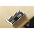 Pemberly Row Modern Metal Adjustable Long Standing Desk in Black