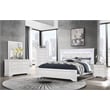 Pemberly Row Contemporary Solid Wood White 2-Drawer Nightstand