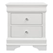 Pemberly Row Contemporary Solid Wood White 2-Drawer Nightstand