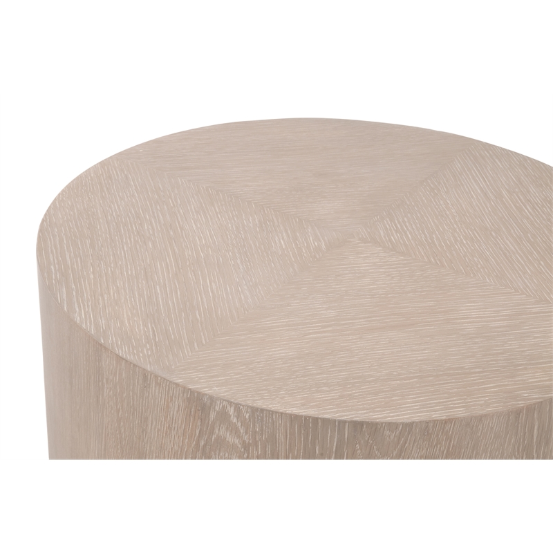 Pemberly Row Contemporary Wood Large End Table in Natural Gray