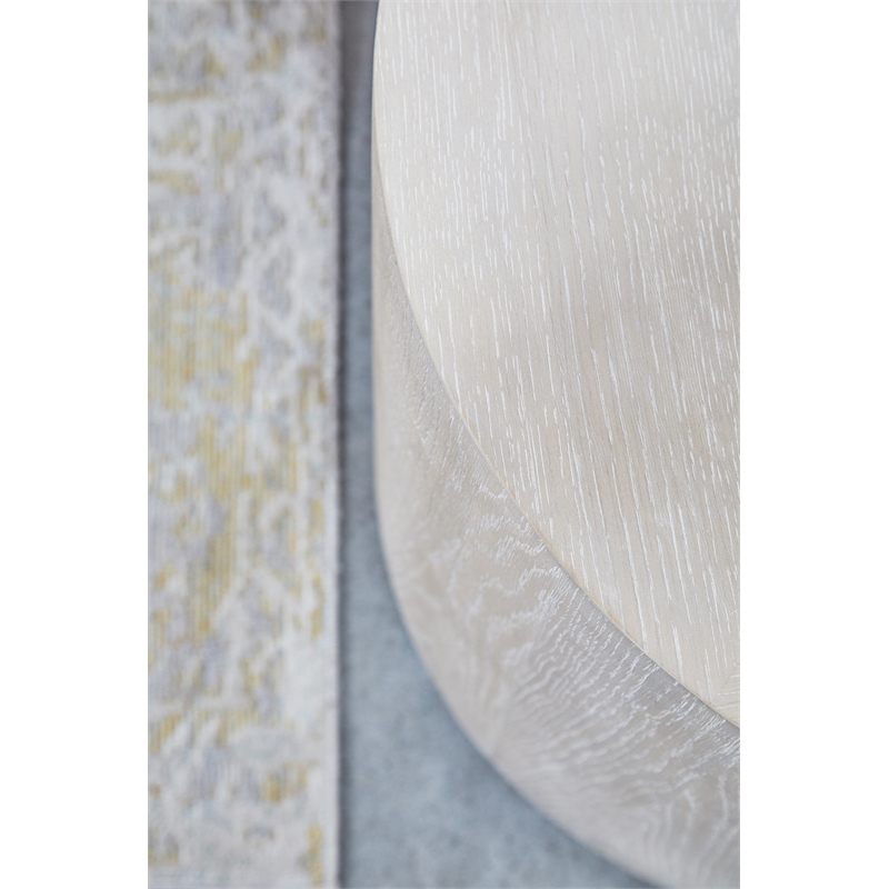 Pemberly Row Contemporary Wood Large End Table in Natural Gray