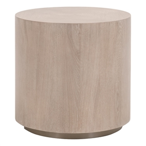 Pemberly Row Contemporary Wood Large End Table in Natural Gray