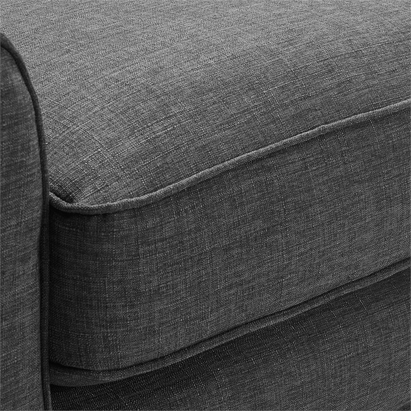 Pemberly Row Modern / Contemporary Roll Arm Sectional Dark Gray