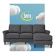 Pemberly Row Modern / Contemporary Roll Arm Sectional Dark Gray