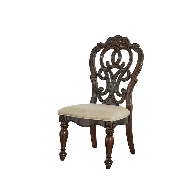 Pemberly Row Modern / Contemporary Royale Pecan Brown Side Chair