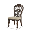 Pemberly Row Modern / Contemporary Royale Pecan Brown Side Chair