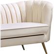 Pemberly Row Modern / Contemporary Cream Finish Velvet Chair