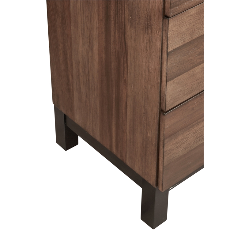 Pemberly Row Contemporary Wood 6 Drawer Dresser in Rustic Pine