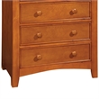 Pemberly Row Modern / Contemporary Solid Wood 5-Drawer Chest in Oak