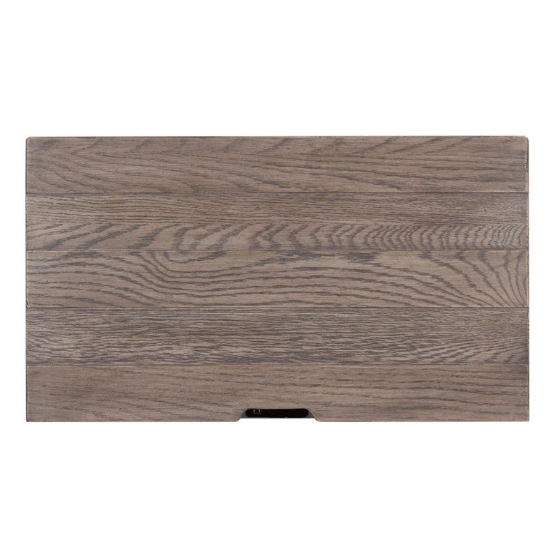 Pemberly Row Modern 1 Drawer Night Stand w/ Charging Station