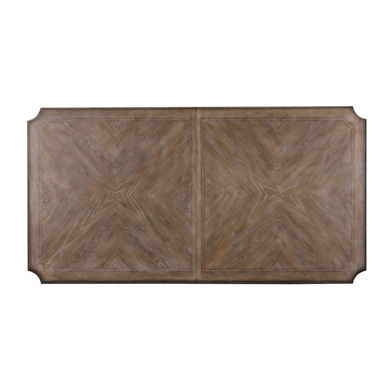 Pemberly Row Modern / Contemporary Trestle Table with Raised Panel Pedestals