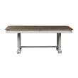 Pemberly Row Modern / Contemporary Trestle Table with Raised Panel Pedestals
