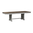 Pemberly Row Modern / Contemporary Trestle Table with Raised Panel Pedestals
