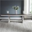 Pemberly Row Modern / Contemporary Trestle Table with Raised Panel Pedestals