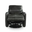 Pemberly Row Modern Swivel Charcoal Faux Leather Power Recliner