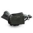 Pemberly Row Modern Swivel Charcoal Faux Leather Power Recliner
