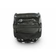 Pemberly Row Modern Swivel Charcoal Faux Leather Power Recliner