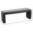 Pemberly Row Modern / Contemporary Upholstered Gray Finish Velvet Bench