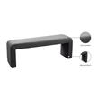 Pemberly Row Modern / Contemporary Upholstered Gray Finish Velvet Bench