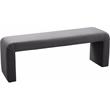 Pemberly Row Modern / Contemporary Upholstered Gray Finish Velvet Bench