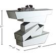 Pemberly Row Modern Mirrored Geometric Designed Console Table
