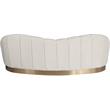 Pemberly Row Modern / Contemporary Upholstered Cream Finish Velvet Sofa