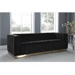Pemberly Row Modern / Contemporary Upholstered Black Finish Velvet Sofa
