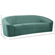 Pemberly Row Modern / Contemporary Upholstered Mint Velvet Sofa