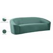Pemberly Row Modern / Contemporary Upholstered Mint Velvet Sofa