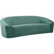 Pemberly Row Modern / Contemporary Upholstered Mint Velvet Sofa