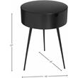 Pemberly Row Modern / Contemporary Black Finish Metal Nightstand
