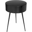 Pemberly Row Modern / Contemporary Black Finish Metal Nightstand