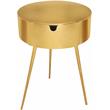 Pemberly Row Modern / Contemporary Gold Finish Metal Nightstand