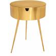 Pemberly Row Modern / Contemporary Gold Finish Metal Nightstand