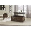 Pemberly Row Contemporary Wood Lift Top Coffee Table in Cherry