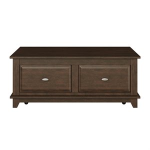 Pemberly Row Contemporary Wood Lift Top Coffee Table in Cherry