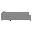 Pemberly Row Modern / Contemporary Microfiber Sectional Sofa in Gray