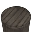 Pemberly Row Contemporary Farmhouse Dark Gray Drum End Table