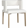 Pemberly Row Modern White Vegan Leather Dining Chair (Set of 2)