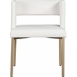 Pemberly Row Modern White Vegan Leather Dining Chair (Set of 2)