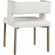 Pemberly Row Modern White Vegan Leather Dining Chair (Set of 2)