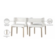 Pemberly Row Modern White Vegan Leather Dining Chair (Set of 2)